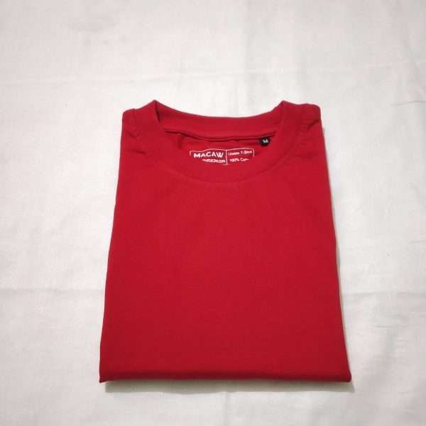 Solid Red- Unisex T-Shirt- Full Sleeve - Image 4