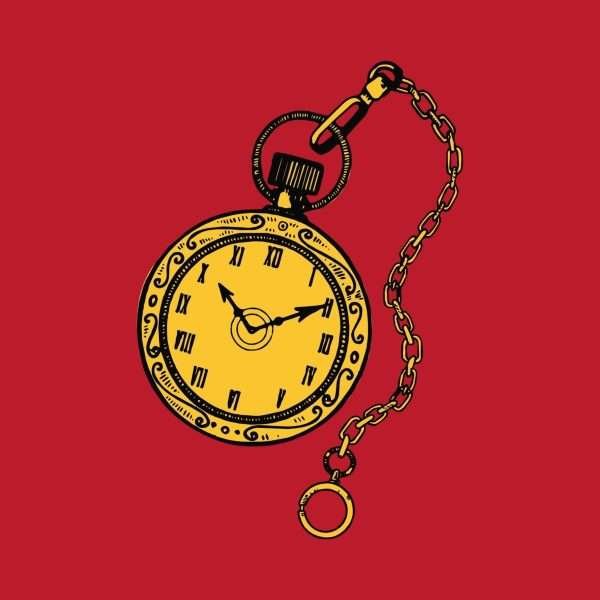 Pocket Watch- Unisex T-Shirt- Red - Image 6