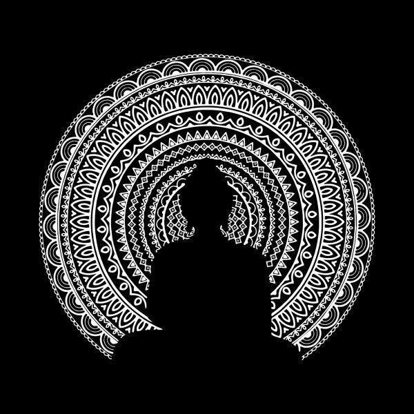 Buddha, Mandala Art Unisex T-shirt - Image 5