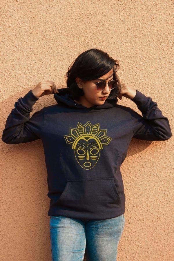 MUKHOS_CROWN_2 Hoodie- Black - Image 2