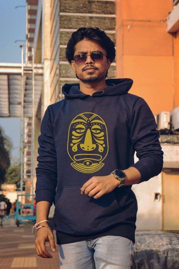 MUKHOS_3 Hoodie- Navy Blue