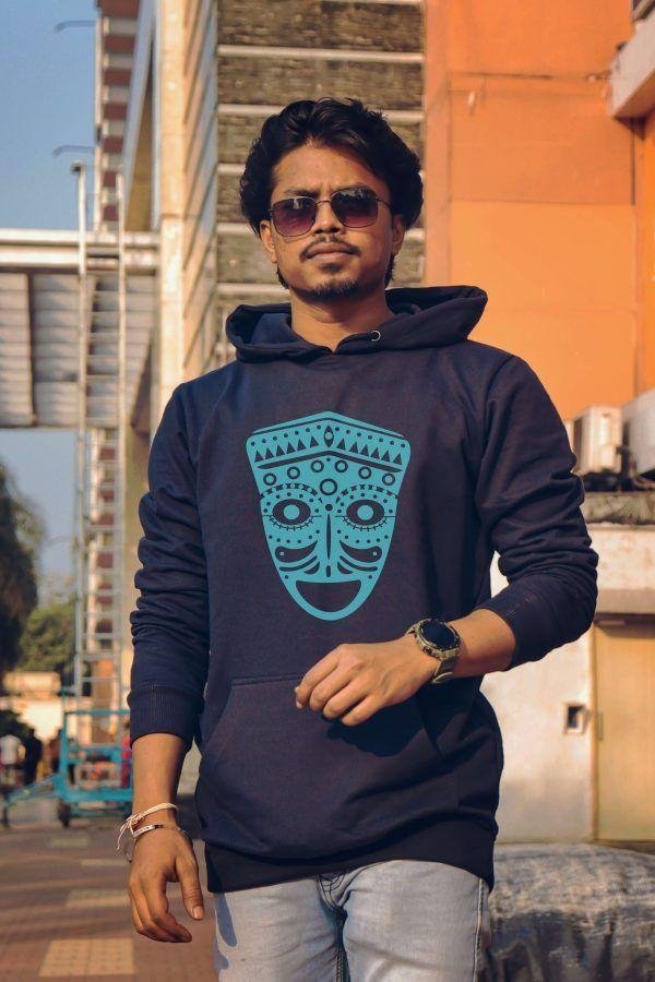 MUKHOS_4 Hoodie- Navy Blue - Image 2