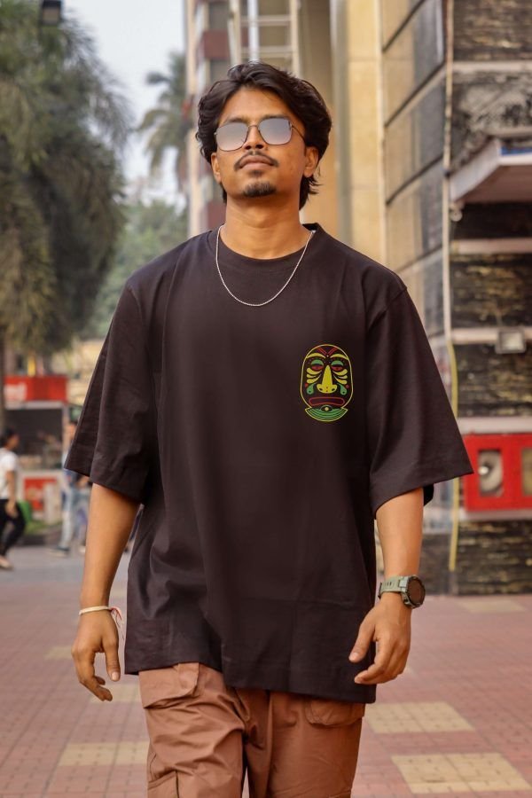 Mukhos- Black Oversized T-Shirt