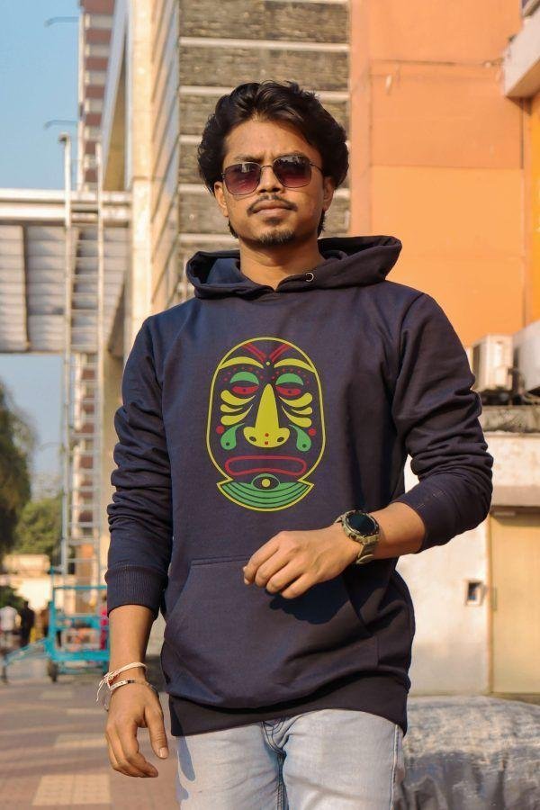 MUKHOS_1 Hoodie- Navy Blue - Image 2