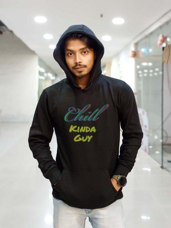 CHILL KINDA GUY Hoodie- Black - Image 2