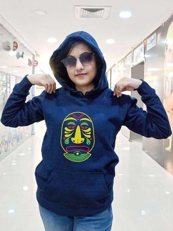 MUKHOS_1 Hoodie- Navy Blue