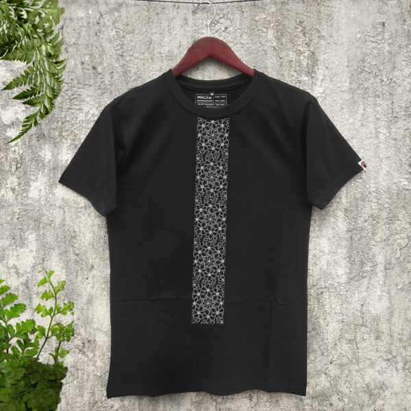 Floral Doodle 2-Unisex T-Shirt- Black