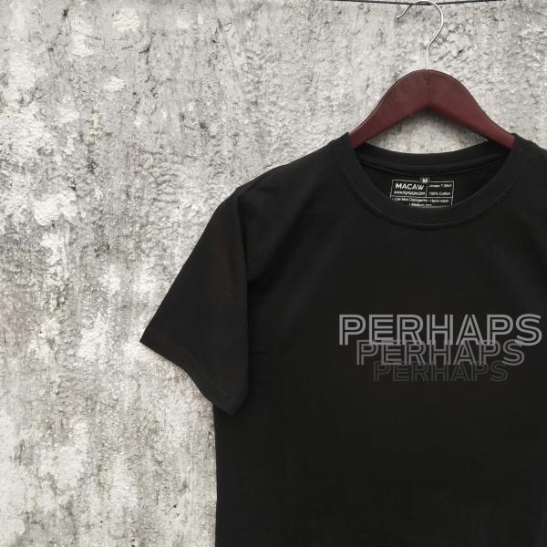 PERHAPS... Graphic T-Shirt- Black - Image 2